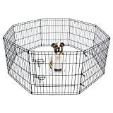 Eigenheim Pet Dog Playpen Foldable Puppy Exercise Pen Metal Portable Yard Fence for Small Dog & Travel Camping 8 Panel-24& 24'' (24"x24")