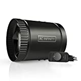 AC Infinity RAXIAL S6, Inline Booster Duct Fan 6” with Speed Controller - Low Noise Inline HVAC Blower Can Fan for Basements, Bathrooms, Kitchens, Workshops