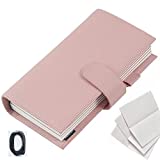 Moterm Companion Traveler's Notebook Cover - Upgraded Design with Back Pocket (Standard Size, Pebble-Pink)
