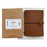 Passport Size Travelers Notebook, A Lined Insert Included, 4 x 5.5 Inches, Brown