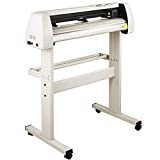 VEVOR Vinyl Cutter 34 Inch Vinyl Cutter Machine with 20 Blades Maximum Paper Feed 870mm Vinyl Plotter Cutter Machine with Sturdy Floor Stand Adjustable Force and Speed for Sign Making (Khaki) PC ONLY