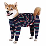 Xqpetlihai Dog Onesie Surgery Recovery Suit for Medium Large Dogs Recovery Shirt for Abdominal Wounds or Skin Diseases Bodysuit Dogs Pajamas for Shedding Allergy Anti Licking(S,S)