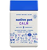 Native Pet Calming Chews for Dogs | All-Natural Dog Calming Chews - Anxiety Relief Treats & Dog Relaxants | Dog Melatonin with Hemp, L-theanine & Thiamine | Leading Hemp Chews for Dogs | 60 Servings