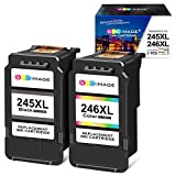 GPC Image Ink Cartridge Replacement for Canon PG-245XL CL-246XL PG-243 CL-244 245 246 Compatible with MX492 MX490 MG2420 MG2522 MG2920 TS3320 TR4520 TR4522 Printer Tray (1 Black,1 Tri-Color)