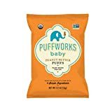 Puffworks Baby Organic Peanut Butter Puffs, Perfect for Early Peanut Introduction for Allergy Prevention, Plant-Based Protein, USDA Organic, Gluten-Free, Vegan, Non-GMO, Kosher, 0.5 Ounce (Pack of 12)