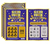 GOLD LUCK Pregnancy Announcement Fake Lottery Scratch Off Tickets, Great Idea for Pregnancy Reveal, 6 Cards