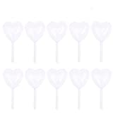 BESTonZON 100Pcs Disposable Plastic Transfer Pipettes Squeeze Transfer Pipettes Liquor Injectors for Chocolate Cupcakes Strawberries 4ml (Heart Shape)