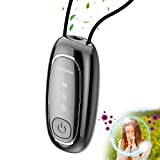 OPD A10 Portable Air Purifier Necklace,Personal Small Air Purifiers,100% No Static Electricity,Rechargeable Ionizer,for Bedroom,Car and Airplane,Black