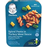 Gerber Spiral Pasta in Turkey Meat Sauce with a side of Green and Yellow Beans, 6.67 oz., 8 Count