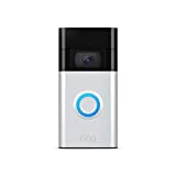 Ring Video Doorbell - 1080p HD video, improved motion detection, easy installation  Satin Nickel