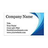 Custom Printed Business Cards - Thick Sturdy Stock 300GSM - 3.5" x 2" - 100% Made in the U.S.A. (Ocean Blue, 100)