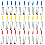 AFUNTA 30 pcs 30/45 /60 Degree Carving Knife Vinyl Cutter Plotter Cutting Blades for CB09 CB09U Graphtec – Blue, Yellow, Red