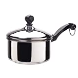 Farberware Classic Stainless Steel Sauce Pan/Saucepan with Lid, 1 Quart, Silver,50000,11.2"D x 6.3"W x 4.4"H