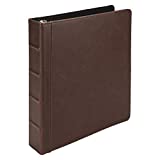 Samsill Vintage Hardback Book Binder, Professional Binder Organizer, Planner Binder, 1.5 Inch 3 Ring Binder, Dark Brown (No Zipper, Letter Size)