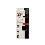 VELCRO Brand Industrial Strength Fasteners | Low Profile Thin Design | Professional Grade Heavy Duty Strength Holds up to 10 lbs on Smooth Surfaces | Indoor Outdoor Use | 3ft x 1in Roll Tape, Black (91050)