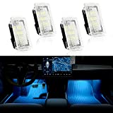 Uxcer 4PCS Tesla Car Interior LED Lights, Ultra-Bright Tesla Replacement Bulbs for Footwell, Trunk, Frunk, Door Puddle, Glove Box Ambient Neon Lights Compatible with Model 3/S/X Accessories (Blue)