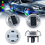 Chemini Car Tire Wheel Lights 4PCS Solar Energy Car Wheel Hub Lamp Hot Wheel Lights with Motion Sensors