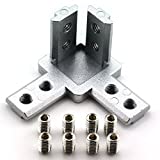 PZRT 4-Pack 3030 Series 3-Way End Corner Bracket Connector, with Screws for Standard 8mm T Slot Aluminum Extrusion Profile