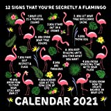 12 Signs That You're Secretly a Flamingo Calendar 2021: January 2021 - December 2021 Monthly Planner Book Calendar With Funny Flamingo Inspirational Quotes