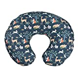 Boppy Nursing Pillow Cover—Premium | Blue Forest Friends | Soft, Quick-Dry Microfiber Fabric| Fits Boppy Bare Naked, Original and Luxe Breastfeeding Pillow | Awake Time Only