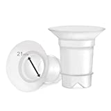 Maymom Flange Insert 21 mm Compatible with Medela and Spectra 24 mm Shields/Flanges. Use with Medela Freestyle and Sonata to Reduce Nipple Tunnel Down to 21 mm; Also Fit Momcozy 24 mm Cups. 2pc