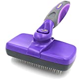 Hertzko Self-Cleaning Slicker Brush for Dogs, Cats - The Ultimate Dog Brush for Shedding Hair, Fur - Comb for Grooming Long Haired & Short Haired Dogs, Cats, Rabbits & More, Deshedding Tool, Cat Brush