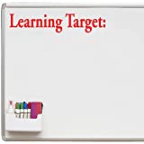 VWAQ Learning Target Whiteboard Decal Teachers Classroom Vinyl Sticker for Dry Erase Board or Walls (2"H X 10"W, Red)