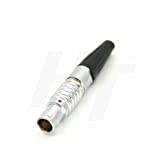 HangTon FGG 2 Pin 0B Connector Circular Multipole Push Pull Metal Cable Plug Male Contacts for ARRI/Teradek (2P, Plug)