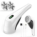 Fabric Shaver USB Rechargeable Lint Remover 1200mA Battery Operated Trimmer 2-Gear Digtal Display with 2 Replacement Blades Electric Sweater Shaver Fuzz Remover Depiller for Clothes Furniture