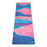 YOGA DESIGN LAB | Travel Yoga Mat | 2-in-1 Mat+Towel | Lightweight, Foldable, Eco Luxury | Ideal for Hot Yoga, Bikram, Pilates, Barre, Sweat | 1.5mm Thick | Includes Carrying Strap! (Mexicana)