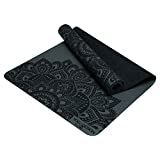 YOGA DESIGN LAB | The Infinity Mat | Luxurious Non-Slip Design Provides Unparalleled Grip to Support and Align You Beautifully | Eco-Friendly | 4 Colors | w/Carrying Strap! (Mandala Charcoal, 5mm)