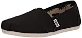 TOMS Women's Classic Alpargata Slip-On Shoe Black Canvas 7 M