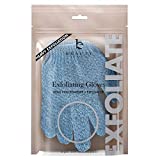 Exfoliating Bath Gloves for Shower - (2 Pairs, 4 Gloves) Heavy Exfoliation, Body Scrub Shower Scrubber, Shower Exfoliating Gloves for Women & Men, Loofah Shower Glove