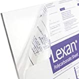 Polycarbonate Lexan Sheet Clear 0.250 - 1/4" (6 mm) 24" x 48" - Thermoforming