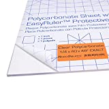 Polycarbonate Plastic Sheet 40" X 48" X 0.236" (1/4") Exact with EasyRuler Film, Shatter Resistant, Easier to Cut, Bend, Mold Than Plexiglass. for Robotics Teams, Hobby, Home, DIY, Industrial, Crafts