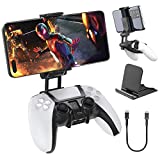 OIVO PS5 Controller Phone Mount Clip, Mobile Gaming Clip Cell Phone Stand Holder for Playstation 5 Dualsense Controller Remote Play