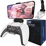 Orzly PS5 Controller Mobile Gaming Clip, DualSense Controller Phone Mount Adjustable Phone Holder Clamp Compatible with PlayStation 5 Dualsense Controller