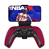 2 Pack PS5 Controller Phone Clip Mount for Mobile Remote Play, Foldable Stand Holder Game Clamp Bracket Grip for DualSense 5 Controller Compatible with Smart Android/iOS Mobile Phones, Black