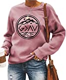 God is Greater Than The Highs and Lows Women Religion Christian Mountain Pullover Tops Outwear Pink XL