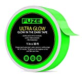 Glow in The Dark Tape — 30 Ft x 1 Inch — Bright, Rechargeable, & Long-Lasting Fluorescent Tape — Luminous Tape for Outdoor Sports, Night Decorations, and Home Marking by Lockport