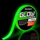 Glow in The Dark Tape 0.5 Inch x 16 ft Green Fluorescent Spike Sticker Continuous Luminous Tapes for Easter Theater Stage Party Wall Step Emergency Exit 8-10 Hours