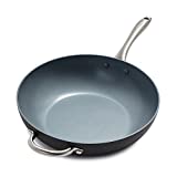 GreenPan Lima Healthy Ceramic Nonstick, Multifunction Wok/Everyday Pan/Chef's Pan,12.5", Gray