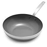 GreenPan Chatham Healthy Ceramic Nonstick Tri-Ply Stainless Steel Induction Suitable Wok, 11"