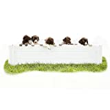 Clean Earth Works - 48 x 48 - White Large Vinyl Plastic Whelping Box & Puppy Playpen, Good for All Animals - Indoors & Outdoors - 48L x 48W x 11H