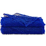 2 Pieces African Net Sponge African Body Exfoliating Net African Net Bath Exfoliating Shower Body Scrubber Back Scrubber Skin Smoother for Daily Use or Stocking Stuffer (Blue)