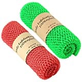 2 Pieces African net Sponge for exfoliating ,African exfoliating net, African wash net, African Ghana Sapos scrubbing washcloth rag for Smoother Skin and Daily use