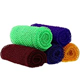 5 Pieces African Exfoliating Net African Bathing Sponge African Net Long Net Bath Sponge Exfoliating Shower Body Scrubber Back Scrubber for Daily Use Stocking Stuffer