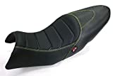 Kawasaki Z125 Seat Custom Carbon with Green Stitching For Kawasaki Z125 2013-2019 And Z125 Pro All Model