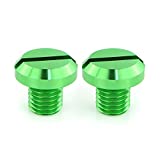 Xitomer 4 PCS M10x1.25 Mirror Hole Plugs, Fit for Versys 650/ Z250SL/ Z125,and so on,Aluminum CNC (Green)