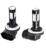 50W Super Bright 881, 889, 862, 886, 894, 896, 898 10 LED Fog Light Bulbs 881 DRL Lights Daytime Runnig Lights, 6500K Cool White 2 Pack